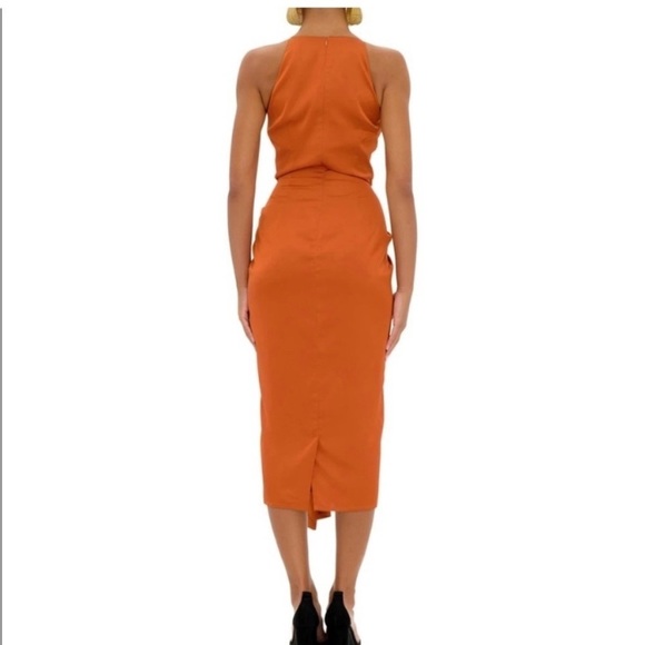 NWT Andrea Iyamah Orange Dress | Luxury Resortwear | Coastal Vacay | Cut Out - Picture 14 of 17